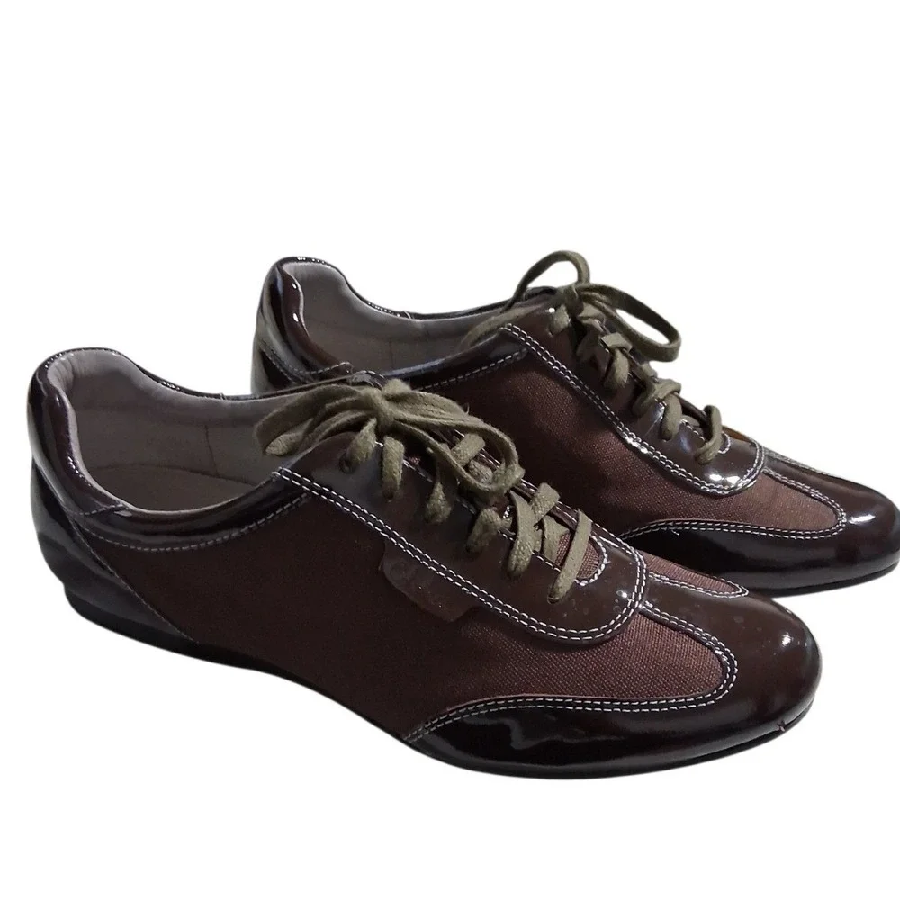Y2k Cole Haan x Nike Air Women's Size 6B Canvas Patent Leather Preppy Shoes